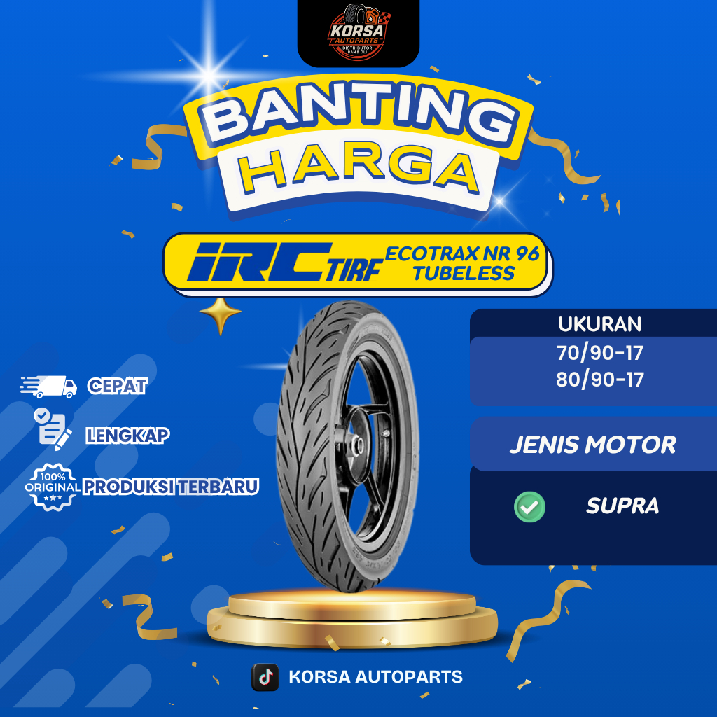 IRC BAN MOTOR 80/90-17 ECOTRAX NR 96 TUBELESS