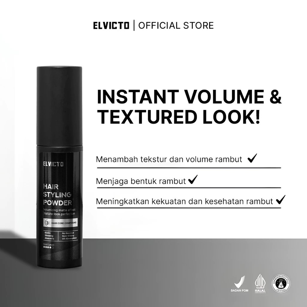 Hair Powder Elvicto Hair Styling Powder - Bedak Rambut Pria