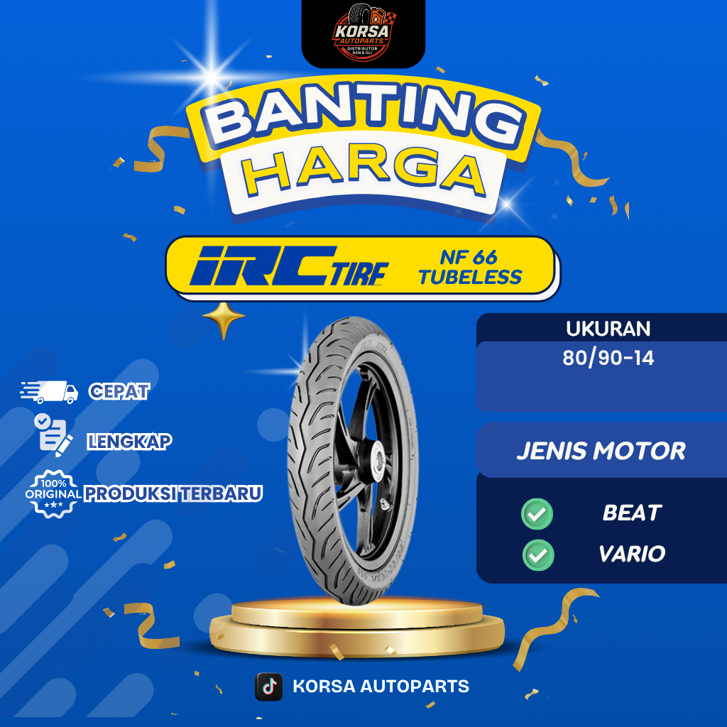 IRC BAN MOTOR 80/90-14 NF 66 TUBELESS