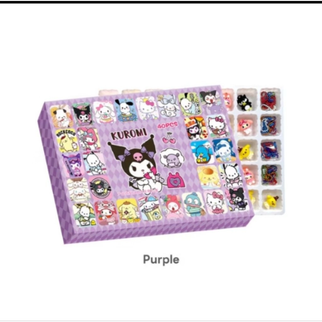 REMIU_SHOP Box Surprise Gantungan Kunci Kuromi 40 Holes Mainan Boneka Blind Box Karakter