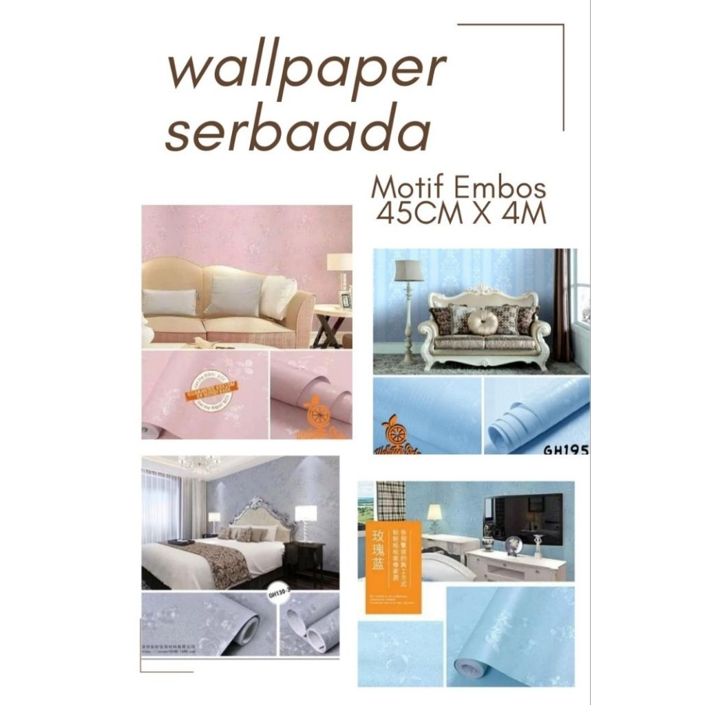 Wallpaper Dekorasi Dinding Ruang Tamu Motif Embos Wallstiker Dinding Ruang Tamu Kamar Tidur Motif Em
