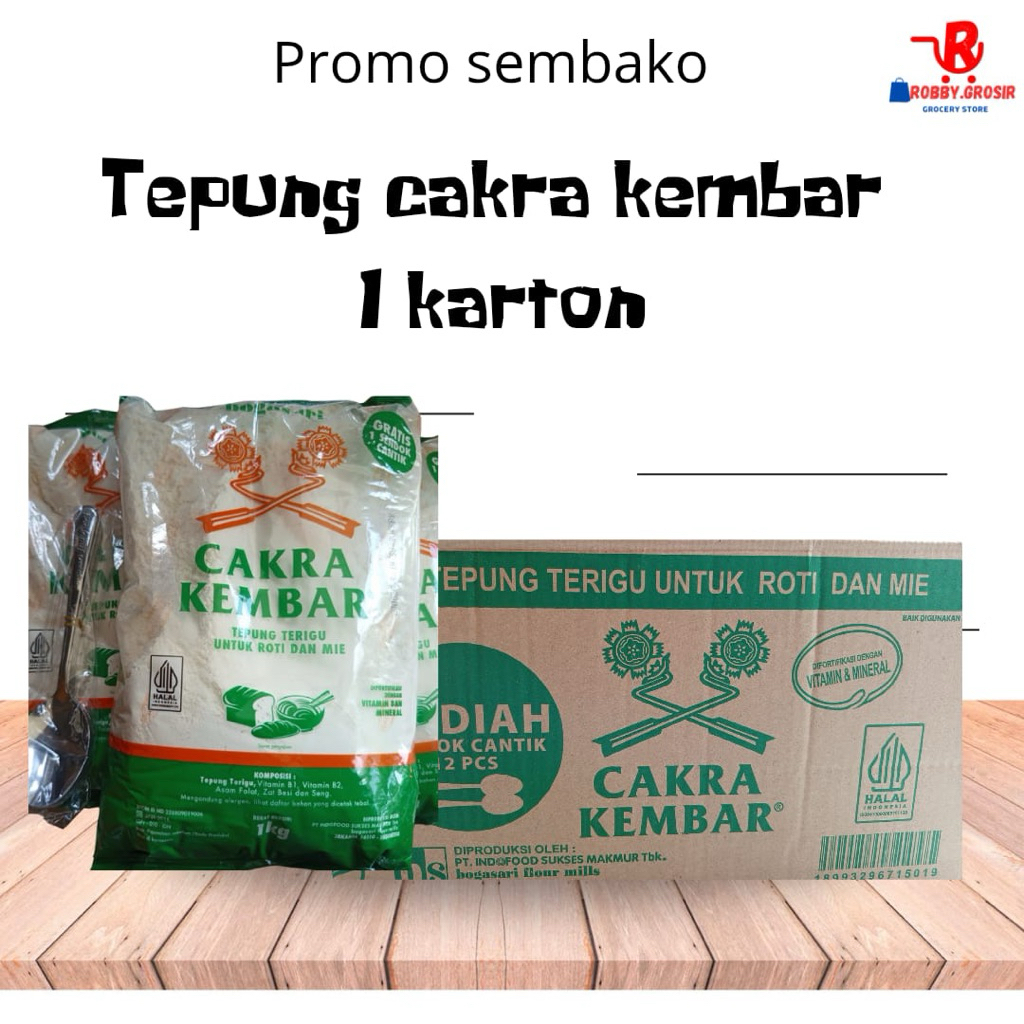 

tepung cakra kembar 1 karton