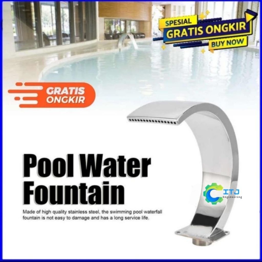 Waterfall kolam renang stainless