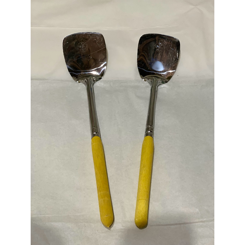 Sutil/Spatula/Sodet Gagang Kayu Tanggung/Sutil Stainles Gagang kayu