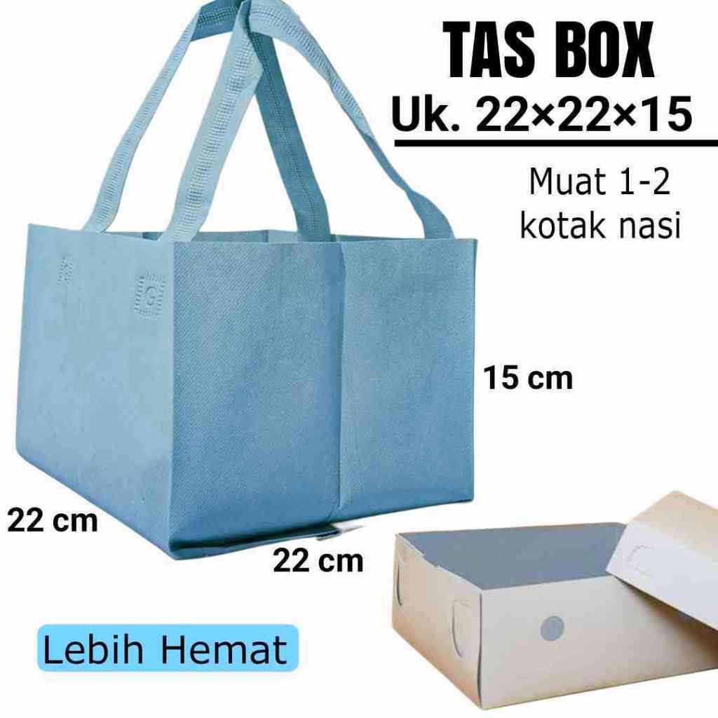 

( Harga PCS ) Tas Box Dus pres 22x22x15 | Tas Kotak Nasi | Tas Box Hajatan | Tas tempat Kue