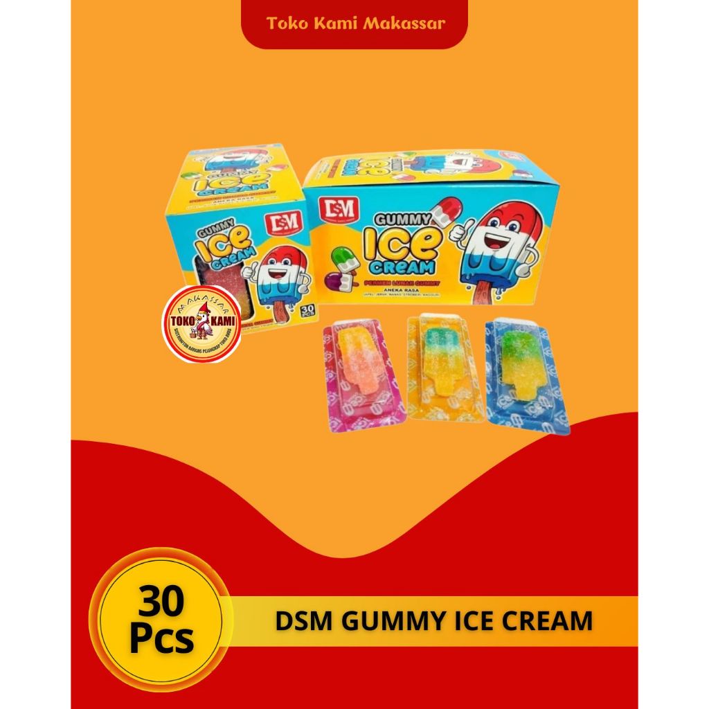 

DSM Permen Lunak Gummy Eskrim 30 Pcs