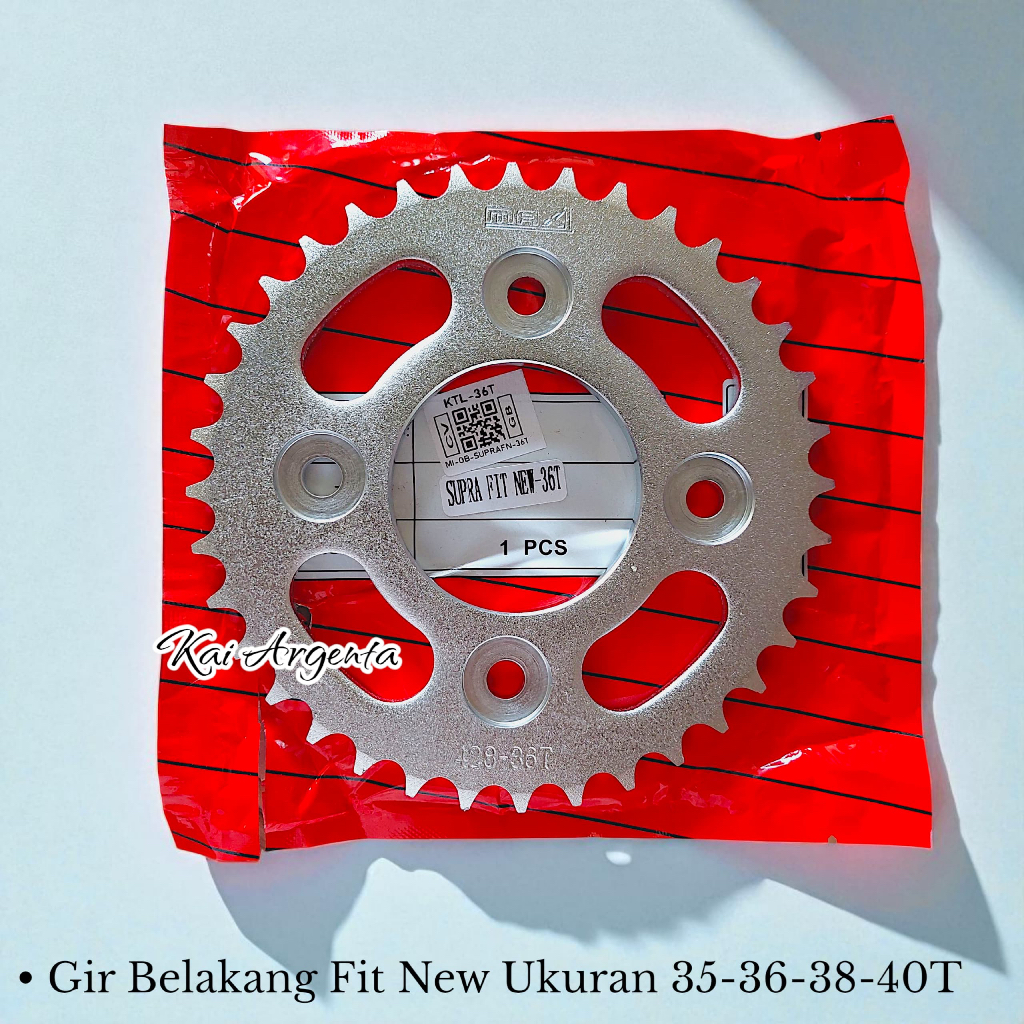 Gear Gir Ger Belakang Supra Fit New/Karisma/Supra X 125 428 Ukuran 35/36/38/40T Merk Max1