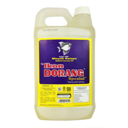 

Minyak Ikan Dorang Spesial 5 Liter / 5lt / Jerigen Minyak Goreng Kelapa Ikan Dorang