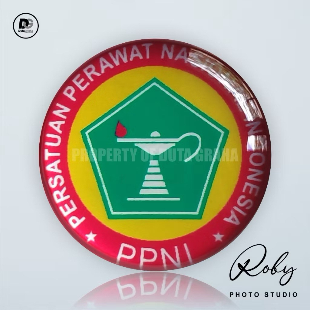 Pin PPNI Perawat Bulat 3cm Resin Peniti / Pin Bross PPNI / Souvenir PPNI