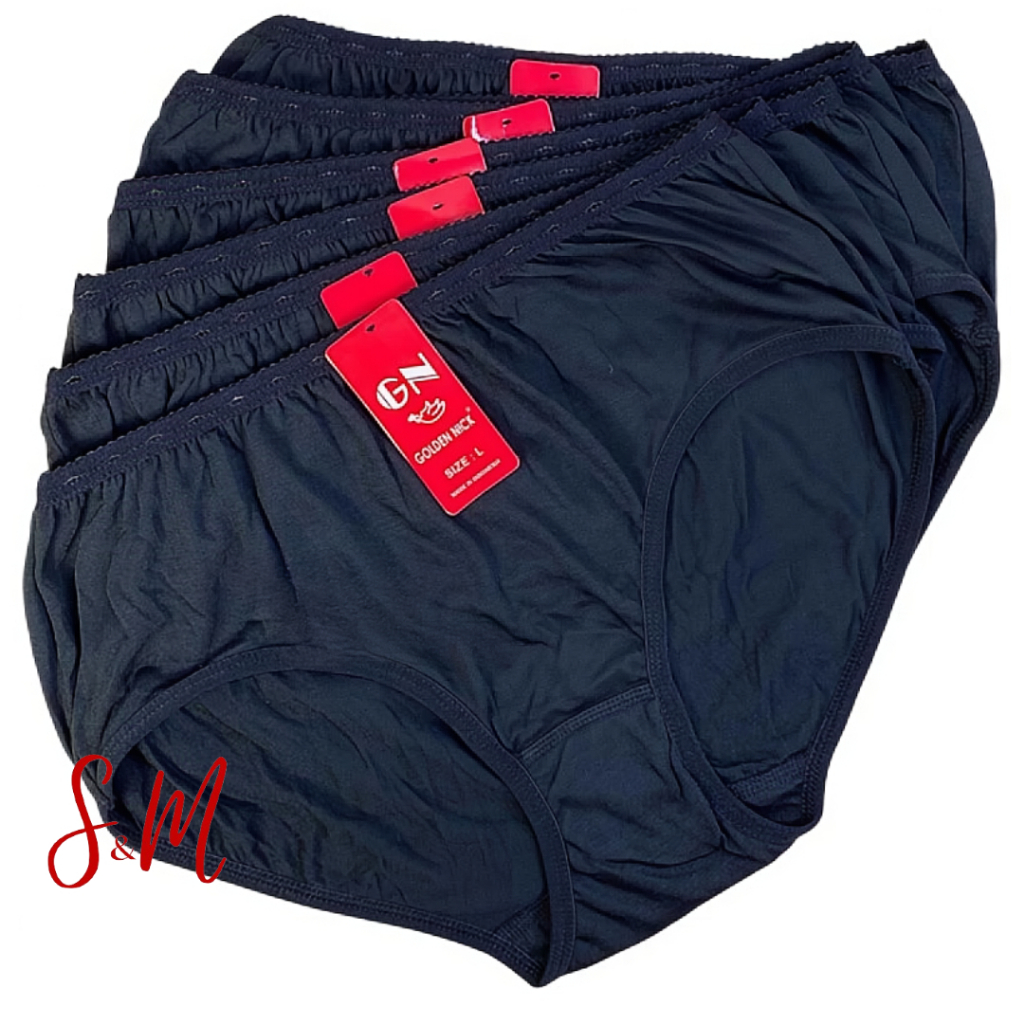 6 PCS CD WANITA GOLDEN NICK HITAM / CELANA DALAM GN 937 SPESIAL WARNA HITAM