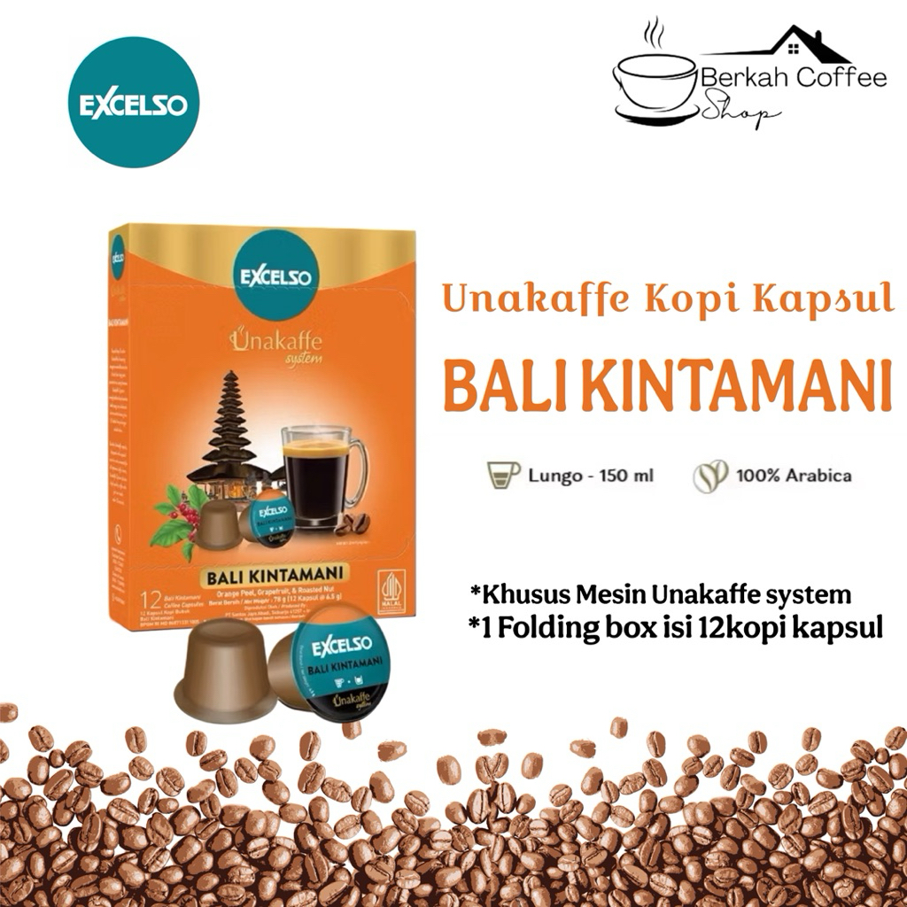 

Excelso Unakaffe Kopi Kapsul Bali Kintamani - 1 box isi 12pcs