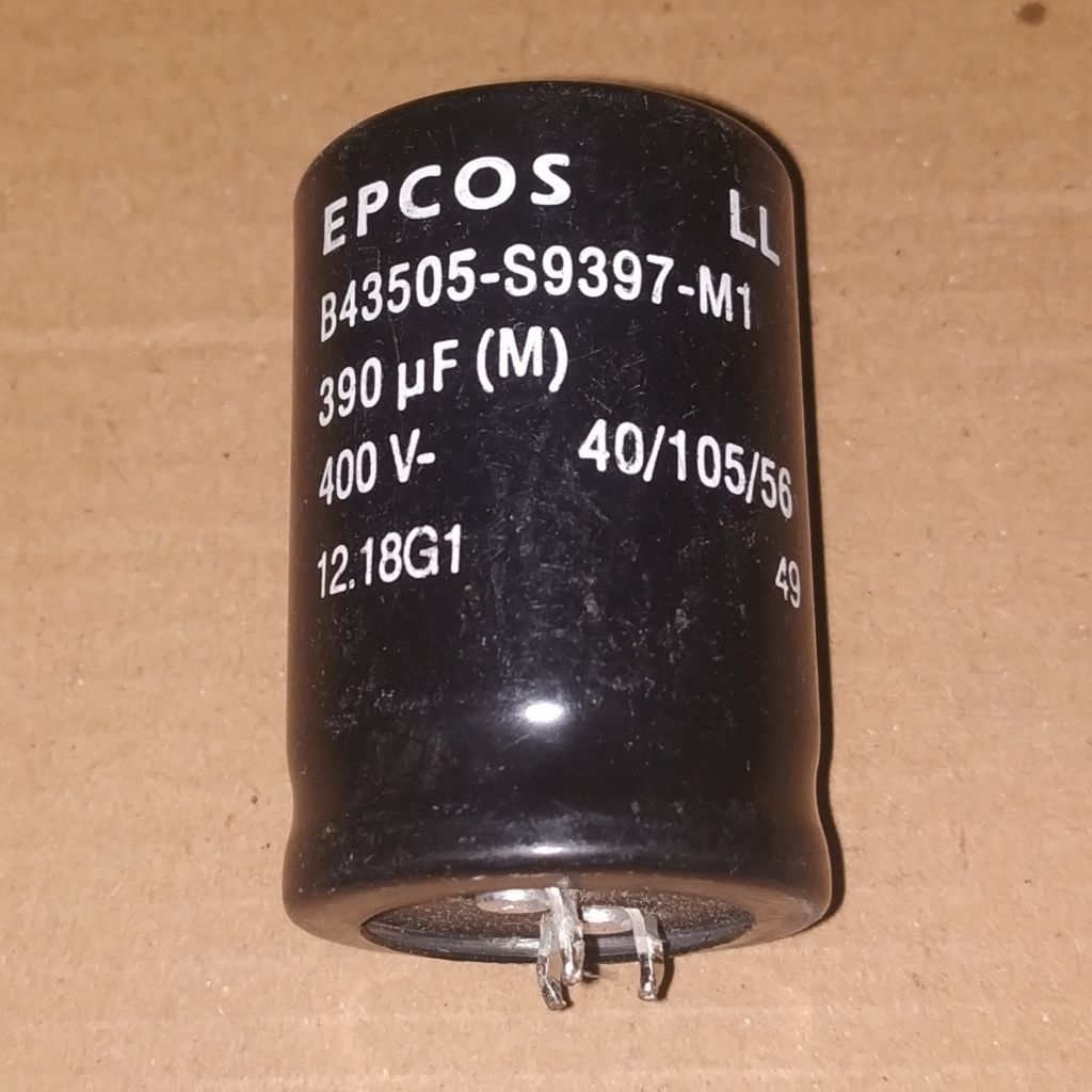 C Elco Elko 390uF 400V 390 uF 400 V Snap In