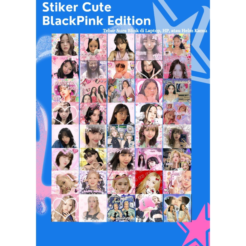 

Stiker Blackpink Kawaii K-Pop Vinyl & Kromo untuk Laptop HP Helm