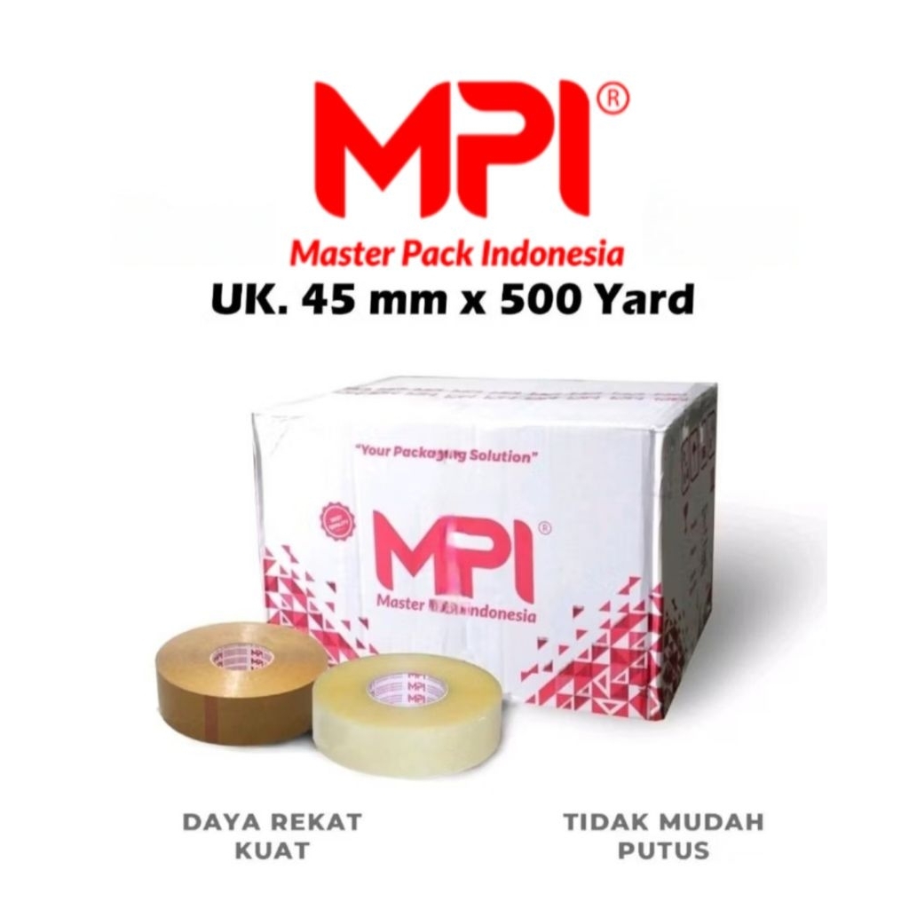 

Per Dus ( 30 PCS ) Lakban Jumbo MPI Bening / Coklat 45 MM x 500 Yard Perdus Per Dos Perdos 1 Dus Dos ( 30Bj Bj 30Pieces Pieces ) Isolasi Master Pack Indonesia 45MM x 500Yard 500Y Cokelat