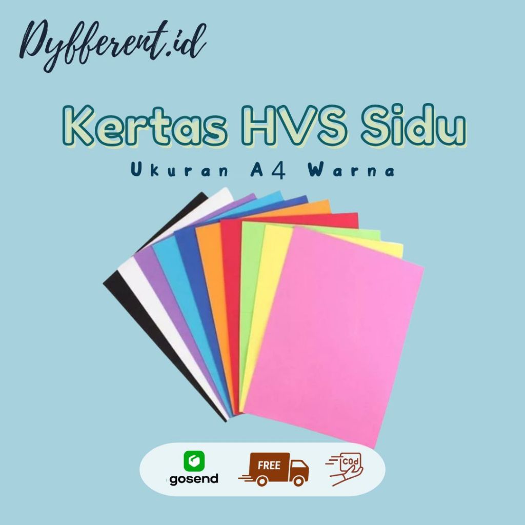 

SIDU Sinar Dunia Kertas HVS A4 70 Gram Warna (per 5 lembar)
