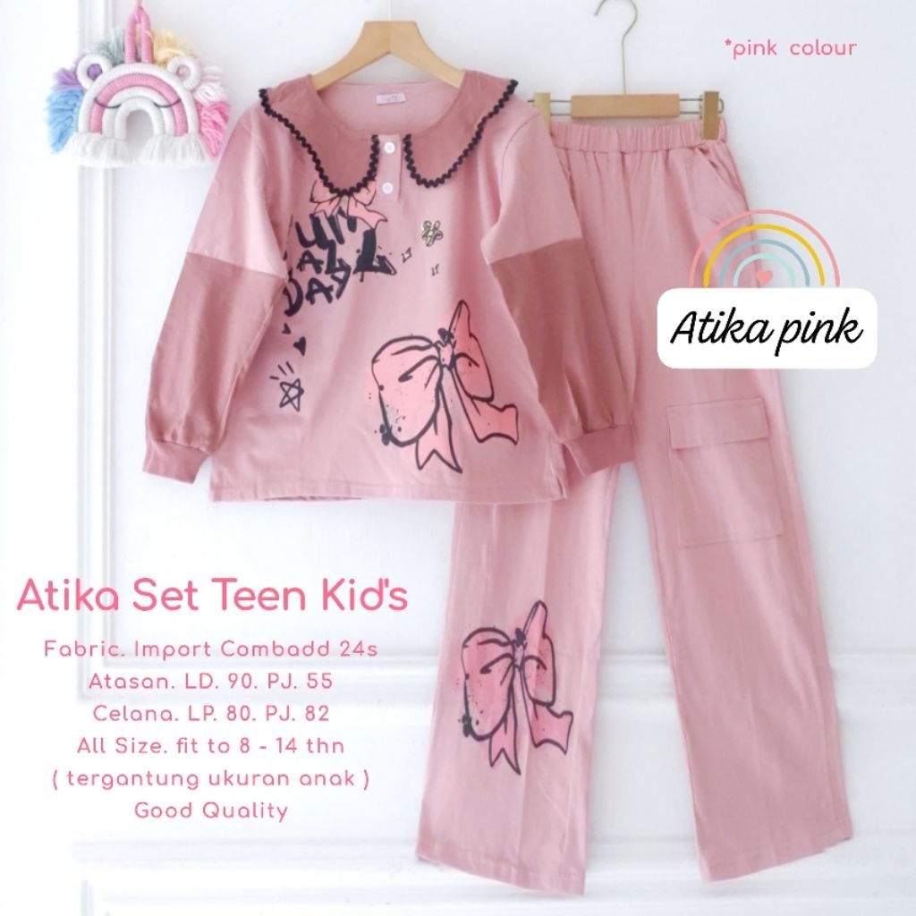 Nayla Nikmah - Set teen kids Atika Panda Unicorn setelan remaja tanggung cewe 8-14 tahun combadd 24s