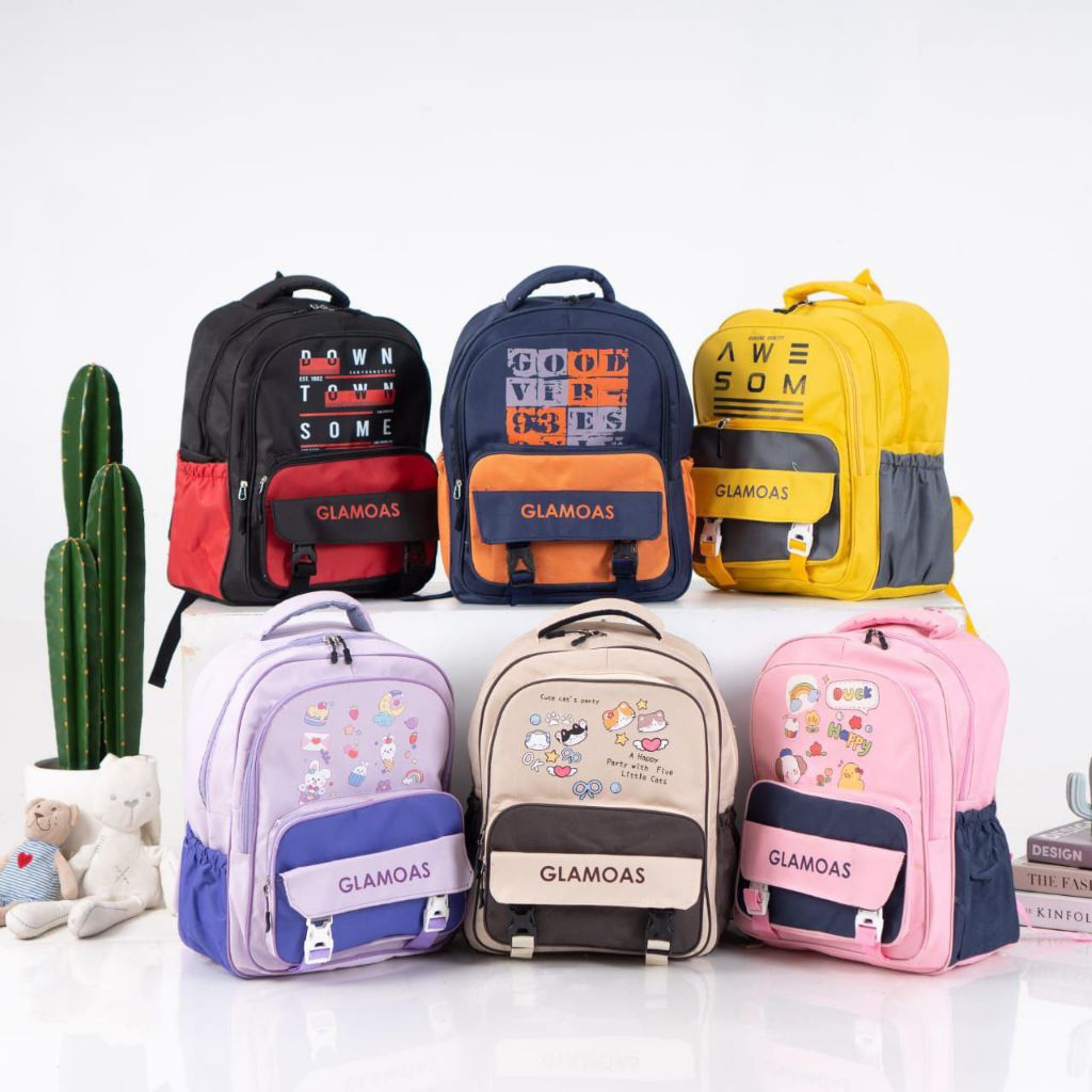 Tas Ransel Anak Sekolah Glamoas GL Free Raincover