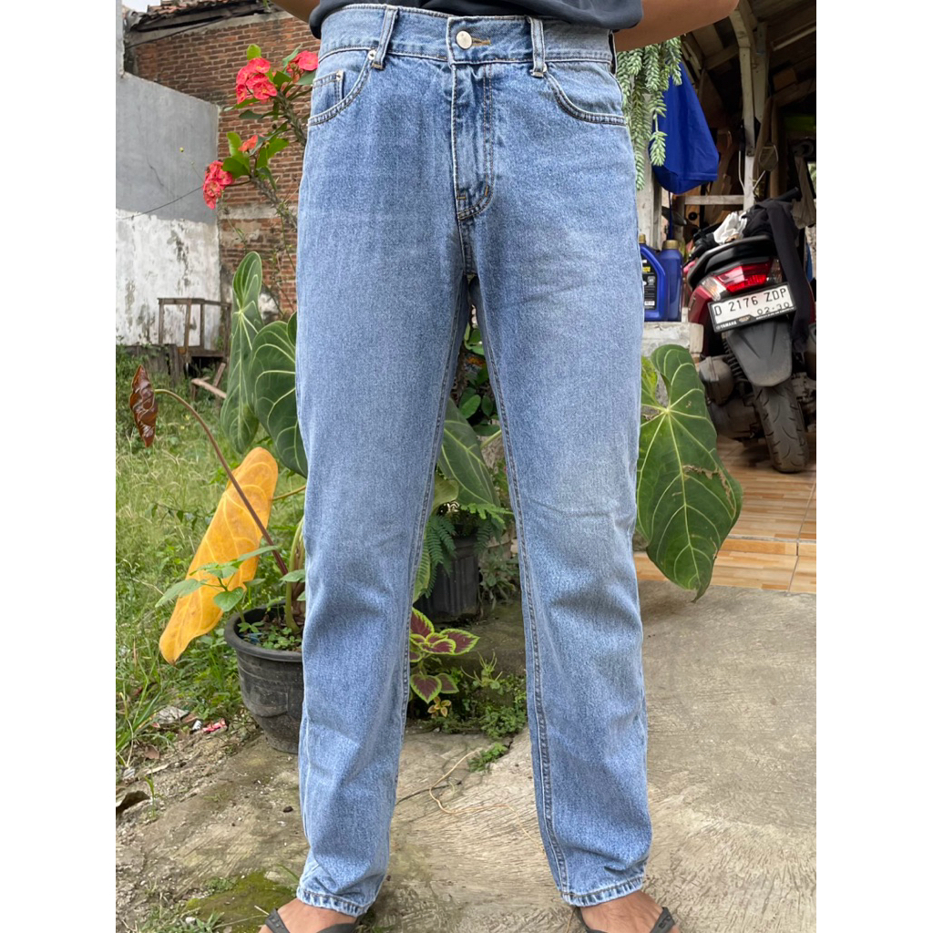 celana jeans pria indigo second branded size 33