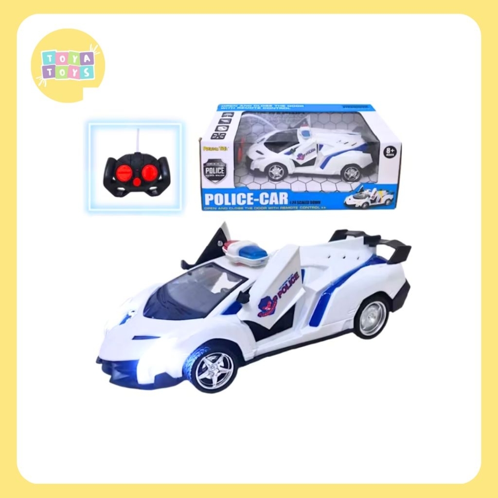 MAINAN MURAH MOBIL REMOTE CONTROL - RC LAMBORGHINI POLICE CAR