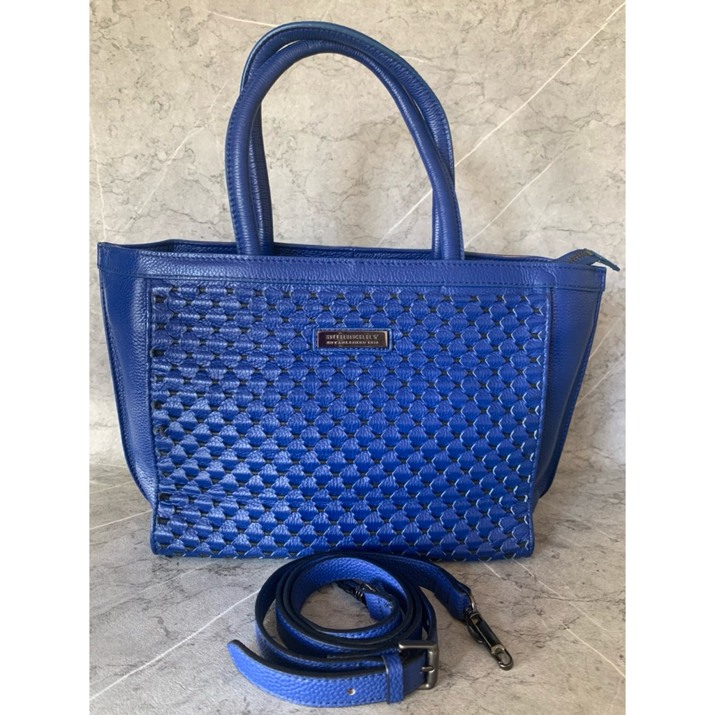 tas wanita Burbry biru elektrik good deal
