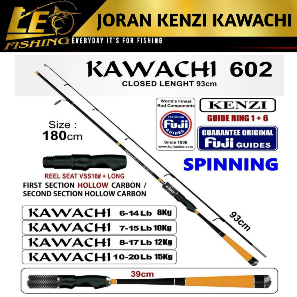 JORAN KENZI KAWACHI 180CM RING GUIDE FUJI ROD KENZI KAWACHI JORAN PANCING TERLARIS JORAN CASTING TER
