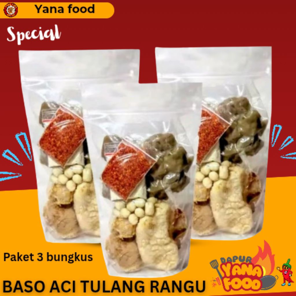 

Baso aci tulang rangu (paket 3bungkus)