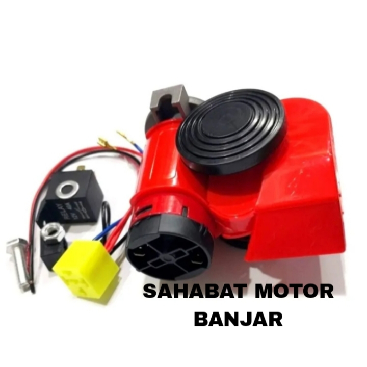 SAHABAT MOTOR Klakson Angin Dinamo Klakson Kapal 12Volt Cocok Untuk Motor & Mobil