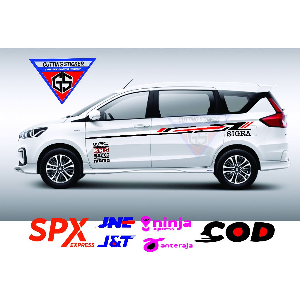 striping mobil sigra stiker list body samping mobil sigra
