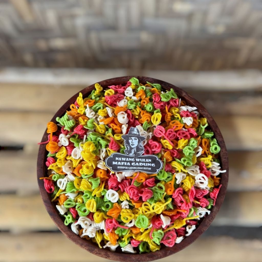 

KERUPUK KEONG WARNA-WARNI Krupuk Keriting Rasa Bawang Warna Warni Ukuran Kecil Premium Super Istimewa Renyah Gurih Enak