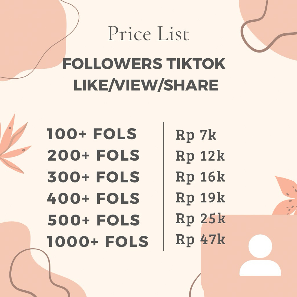 Followers Tiktok Real Permanen Murah Proses Cepat No Drop