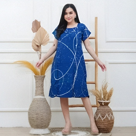 Daster Yukensi Kamila Batik Pekalongan – Karet Dada Busui Friendly Adem Kekinian Full Karet Dada