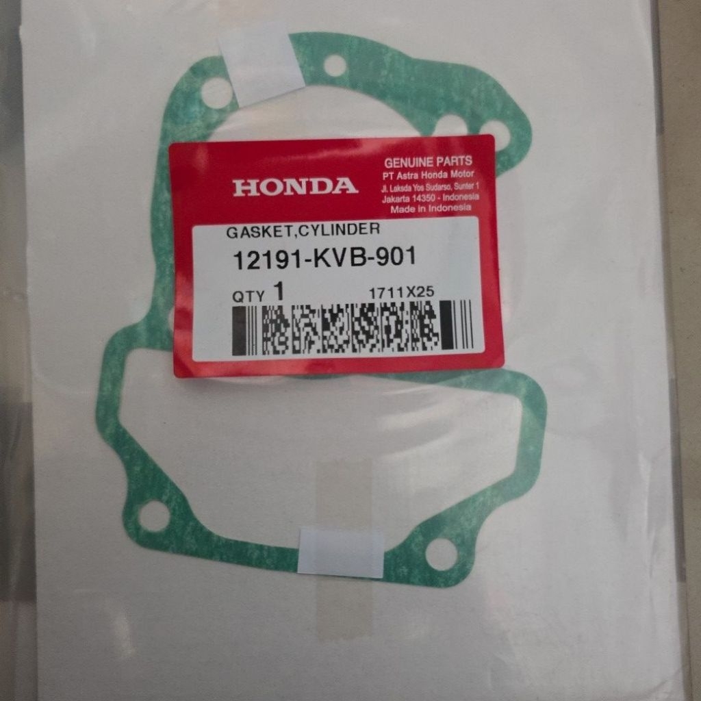 12191-kvb-901 HGP AHM 100% ORIGINAL GASKET BLOK VARIO 110 KARBU 12191KVB901.
