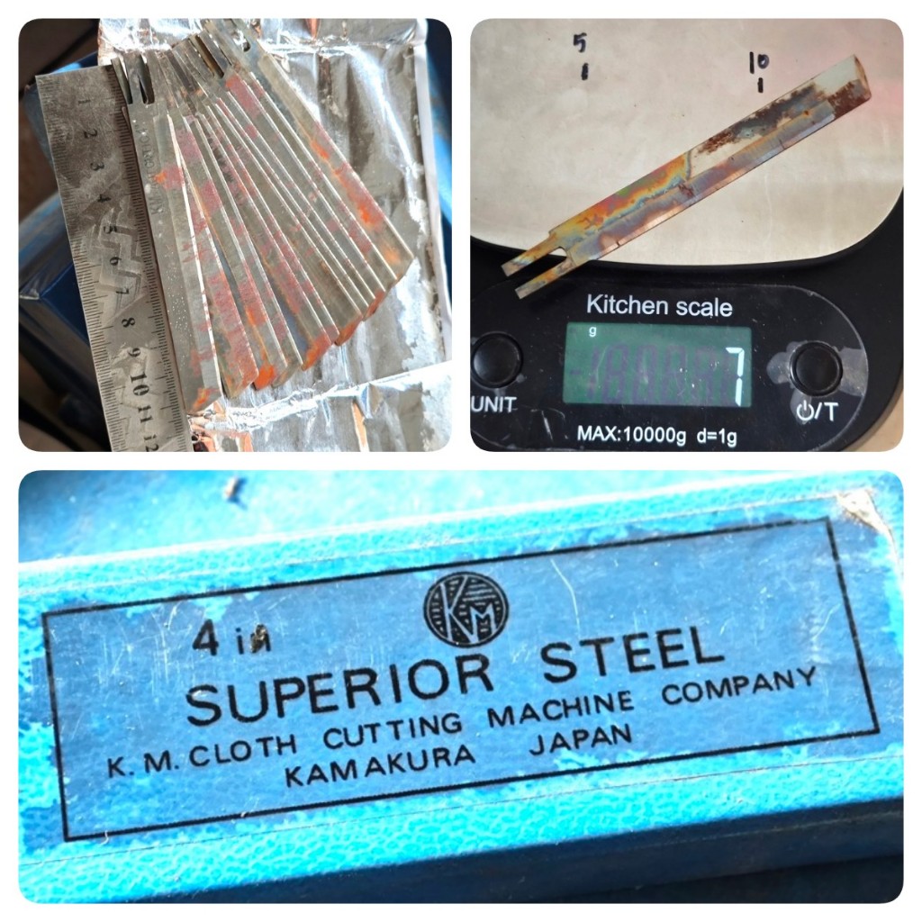 

SUPERIOR STEEL KAMAKURAN JAPAN PISAU KM 4 INCH pisau potong bahan kainmesin potong kain superior steel dari k. m. cloth cutting machine company kamakura jepang 4in eceran dan per pack isi 12 YOLANDA