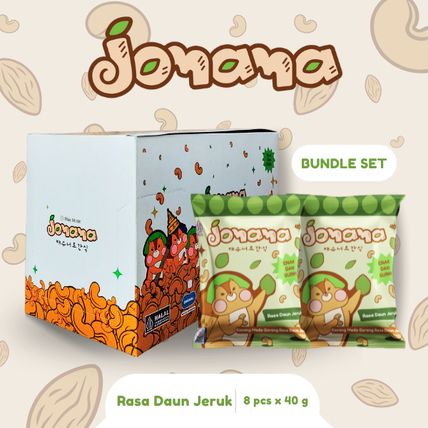 

Jomama - BUNDLE Kacang Mede Goreng Rasa Jeruk 40gr Cemilan Jananan Snack Kacang (8x40gr)