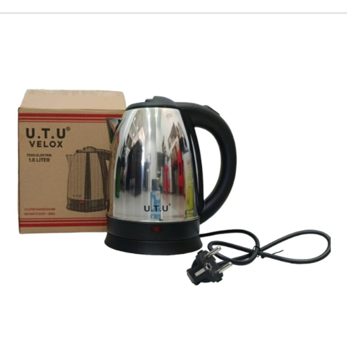 Teko / ceret listrik stainless UTU velox 1.8 liter