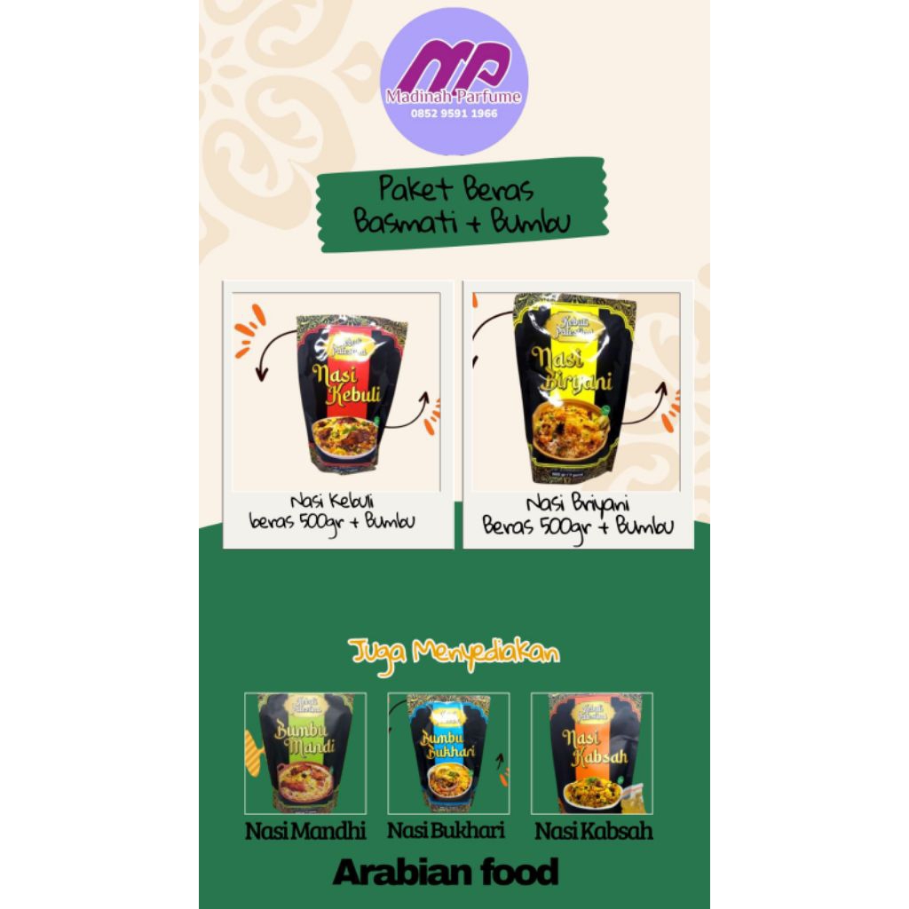 

Paket beras basmati + bumbu racik