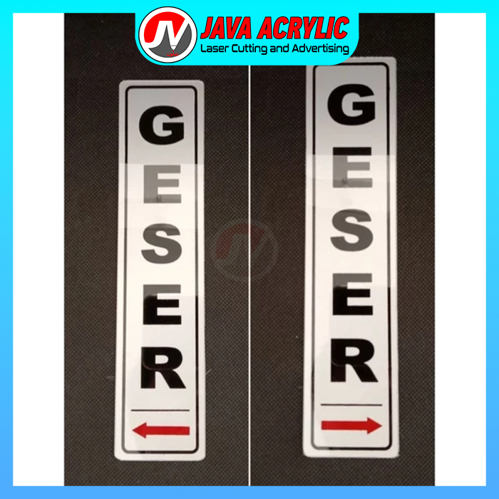 

Sign Label / Sign Board Geser Kanan Geser Kiri Ukuran 20 Cm X 5cm / Tulisan Geser Untuk Pintu