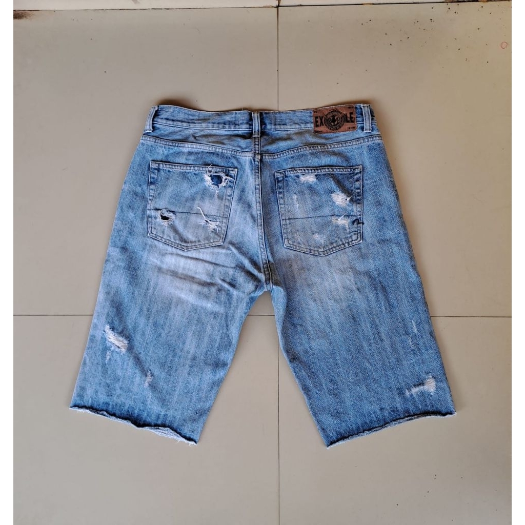 EVIS* Jeans Ripped Raw & Vintage Jahitan original (bukan celpen potongan) size tag 88 (34)Lp 88