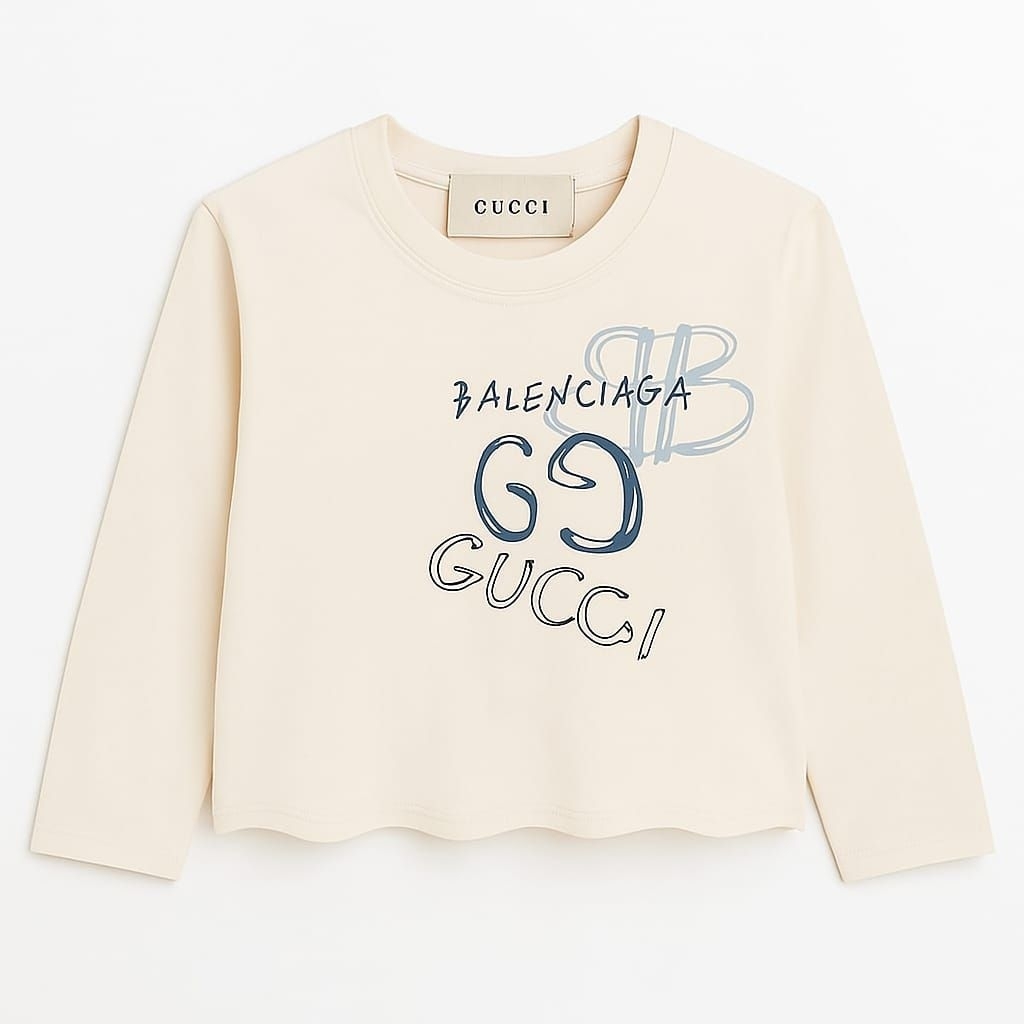 Kaos Anak Balenciaga x Gucci Premium Lengan Panjang