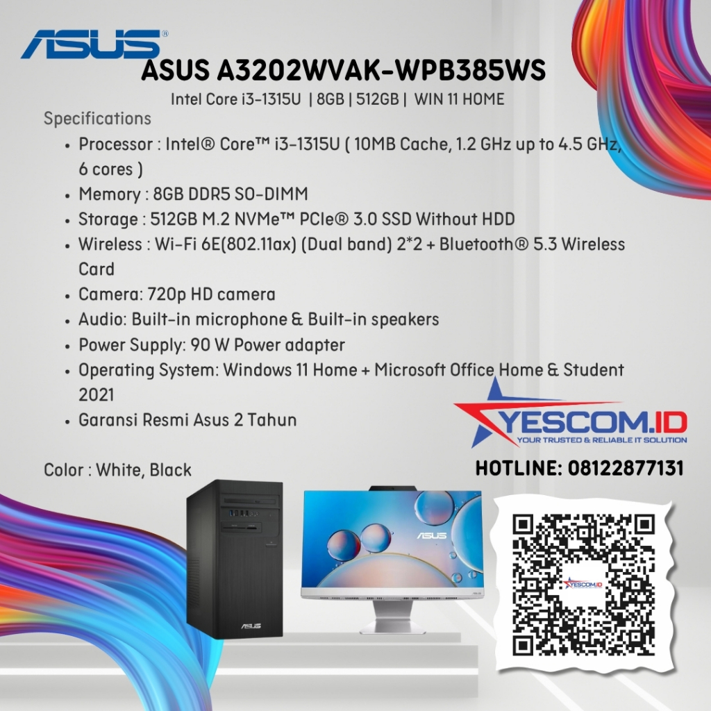 Asus PC AIO A3202WVAK-WPB385WS