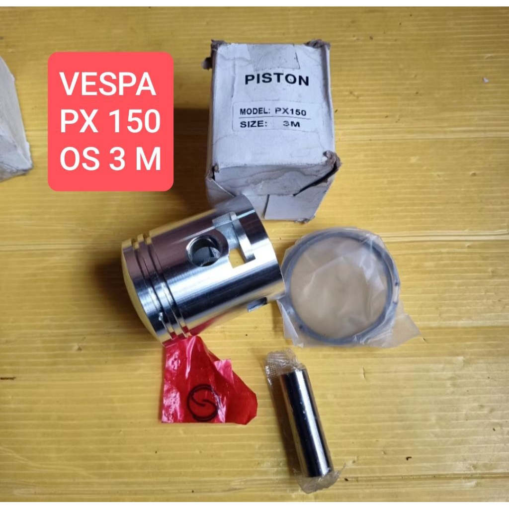 Piston seher   plus ring pir  set Vespa PX 150 PX150  PX  OS 3 M