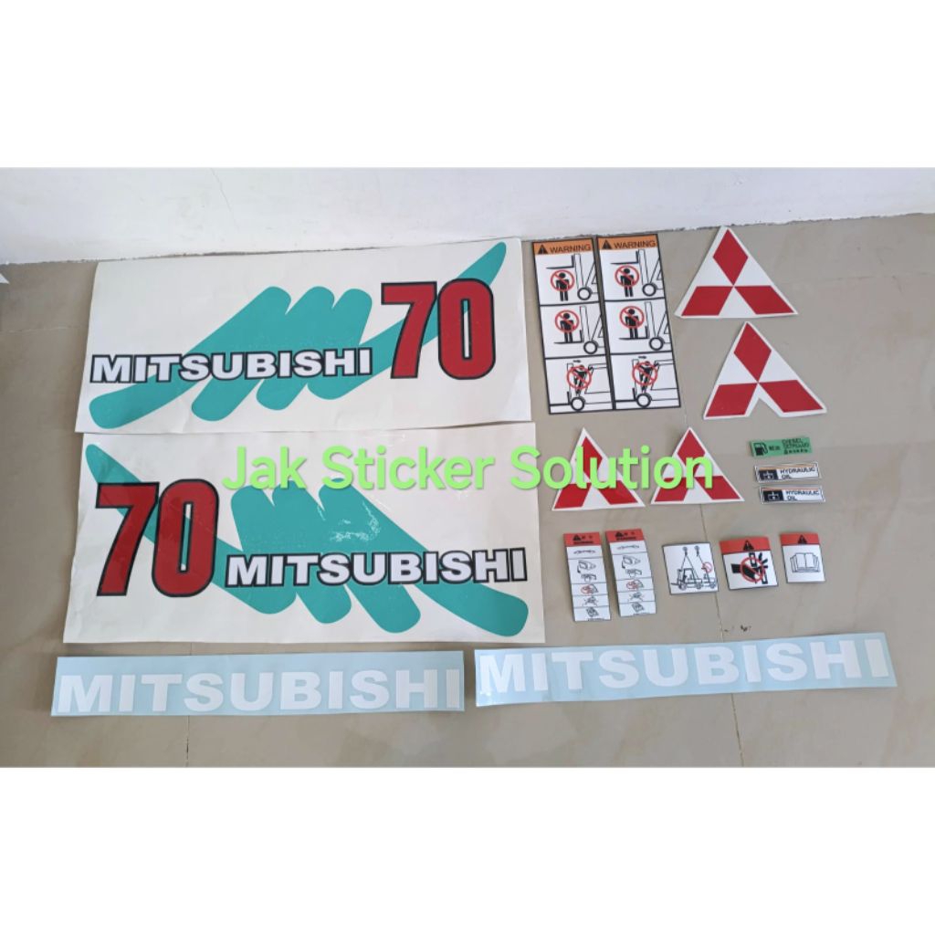 Stiker Forklift Mitsubishi 70 (7 Ton)