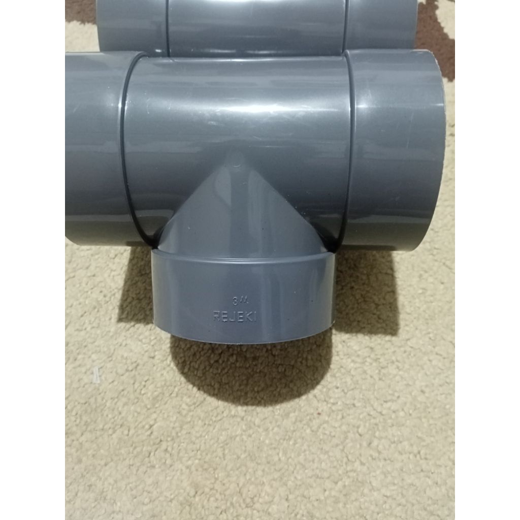 Tee 2,5 inchi PVC sambungan pipa fitting pipa paralon pipe connector