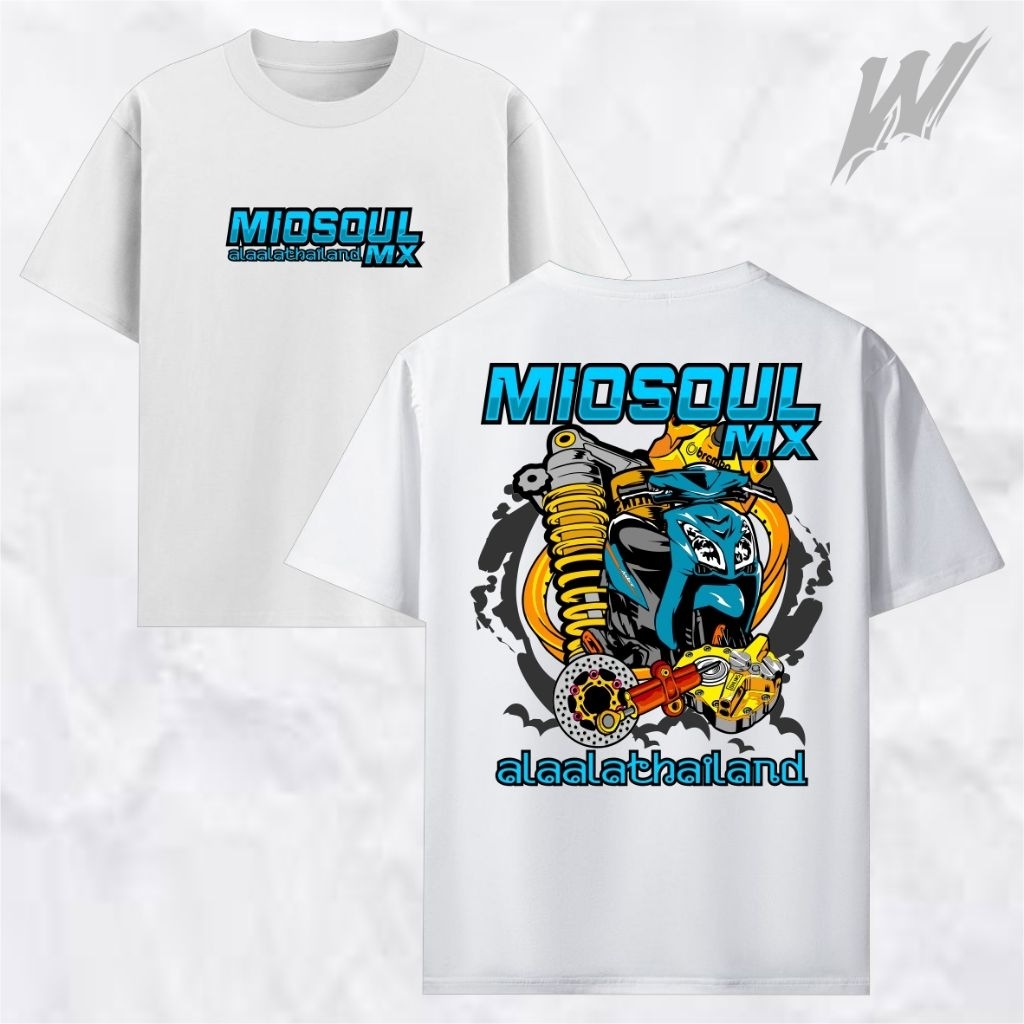 Kaos Mio Soul mx Putih ( Kaos Mio Soul Karbu ) Big Size S - XXXXL | Cotton combet24s | DTF ink |Kaos