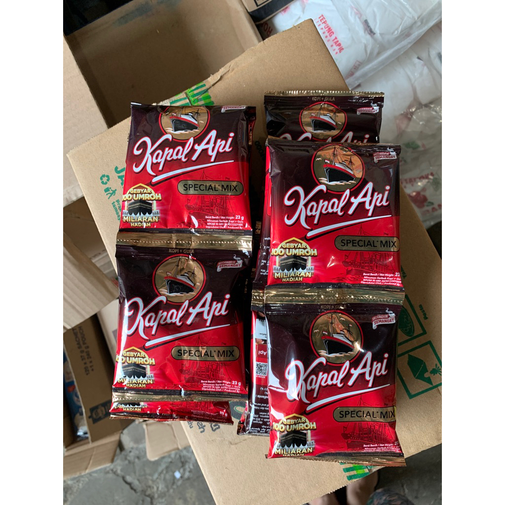 

Kapal Api Kopi Bubuk Spesial MIX gula isi 10x23gr