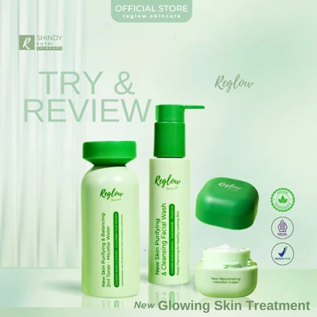 ❤️bl official❤️REGLOW Skincare Original Paket Glowing Whitening Beauty Series