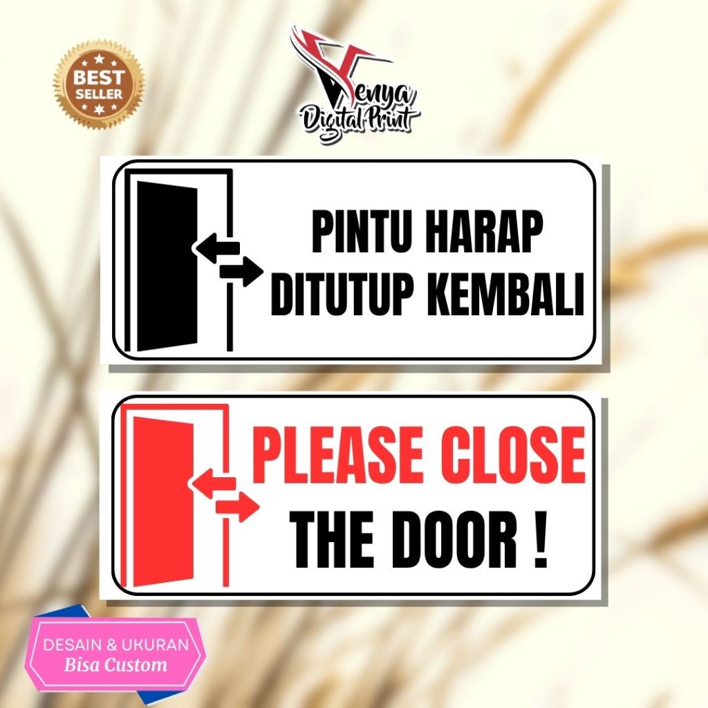 

stiker harap pintu tutup kembali