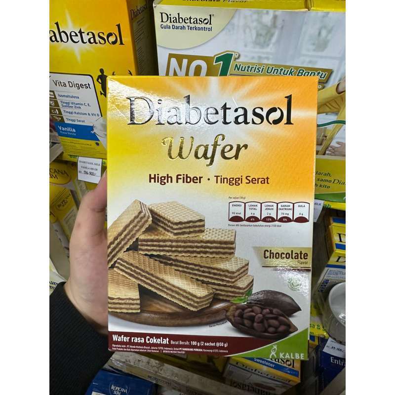 

[oddsolshop] pekanbaru/Diabetasol Wafer Cokelat 100GR High Fiber Chocolate Biscuit Choco Coklat