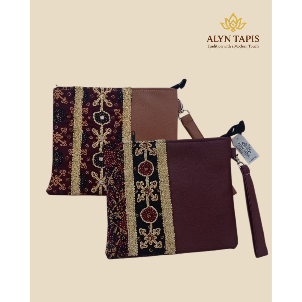 ALYN TAPIS Pouch Segiempat Tabik (Tapis Batik) Souvenir Lampung