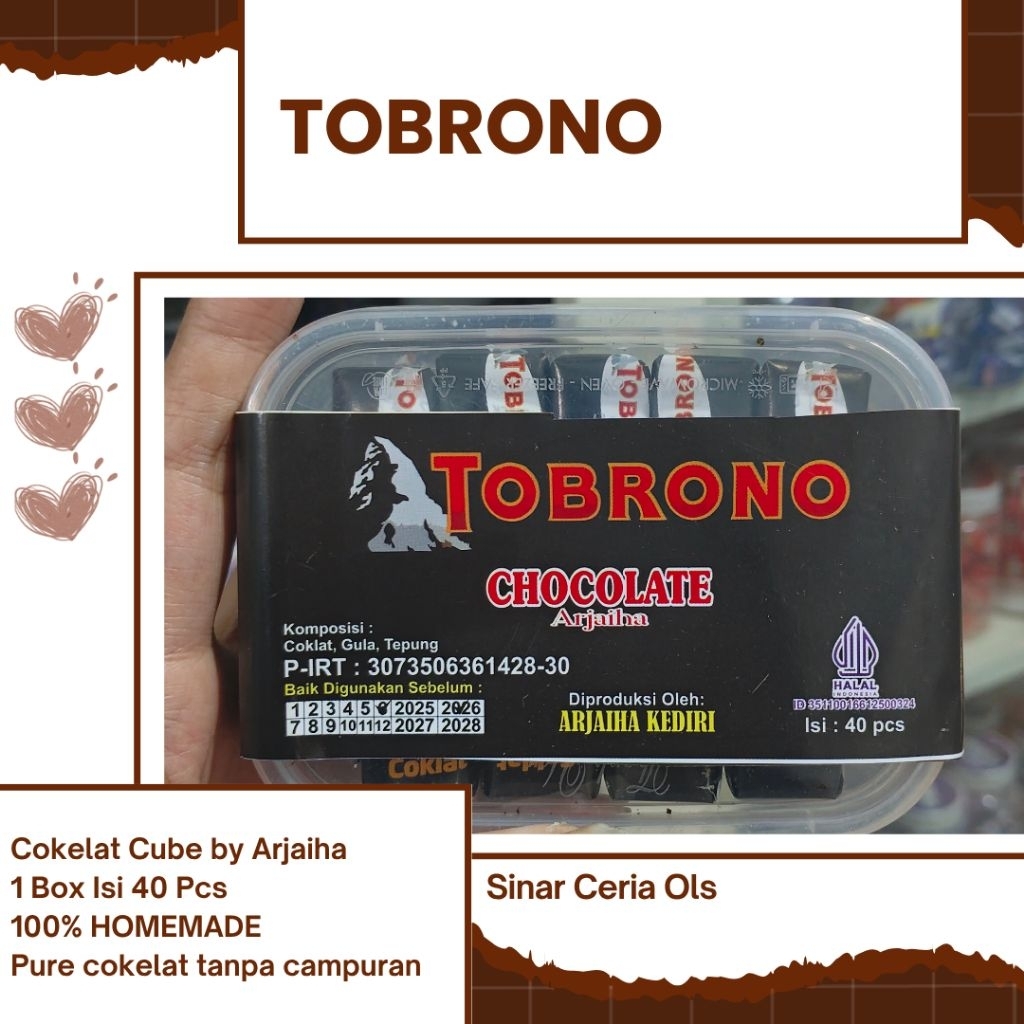 

Cokelat Cube TOBRONO / Cokelat Dadu / Cokelat Viral Isi 40 Pcs